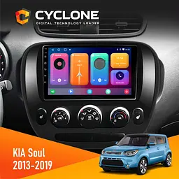 Штатна магнітола KIA Soul 2013-2019 Conditioner Cyclone C9-001 2x32 CPL Cyclone (НФ-00008128)