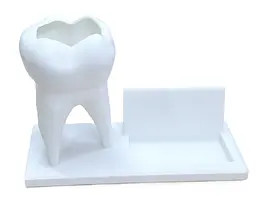 Підставка для візиток та ручок «Tooth Office» (зуб), 16 × 7 × 11 см, 3D-друк