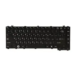 Клавиатура ноутбука PowerPlant TOSHIBA Satellite L600 черная, черный фрейм (KB311958)