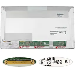 УЦІНКА! Матриця 17.3" B173HW02 V.1 (1920*1080 40pin LED NORMAL глянець роз'єм зліва внизу) для ноутбука (renew)