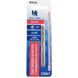 Свердло по металу HorsAY Hard d=4,2мм 1шт Cobalt циліндричний хвостовик