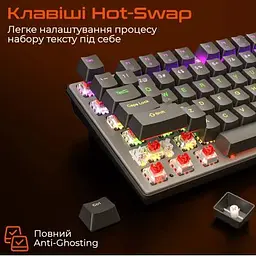 Клавіатура Meetion MK008 Pro USB Type-C Black (MT-MK008Pro-W-RUA) - мініатюра 4