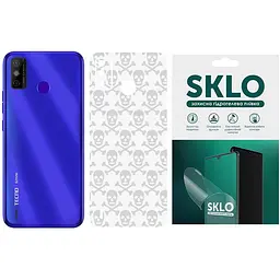 Захисна плівка SKLO Back (тил) Transp. для TECNO Camon 17P Прозорий / Черепи