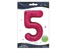 Кулька фольгована цифра PELICAN 40 (100 см) 1 5 фуксія