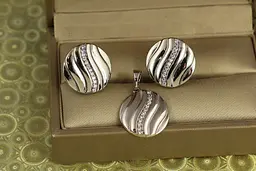 Набір Xuping Jewelry Амплітуда сріблястий
