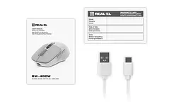Миша бездротова REAL-EL RM-480W Білий - мініатюра 7