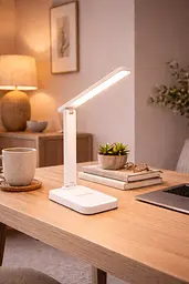 Настільна світлодіодна лампа сенсорна від usb 3 режима світла SL-127 5W CCT LED WH - мініатюра 8