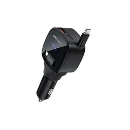 Автомобільний зарядний пристрій ACEFAST B17 95W car charger with telescopic cable Чорний