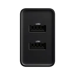 Адаптер мережевий BASEUS Speed Mini Dual U Charger 2 USB 10.5 W (CCFS-R01) чорний - мініатюра 3