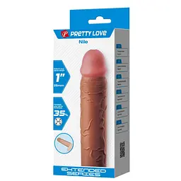 Насадка на пеніс Pretty Love Nile 16.5 см (коричневий) - мініатюра 8