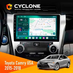 Штатна магнітола Toyota Camry 2015-2018 USA Cyclone C10-013 4x64 DSP 4G Cyclone (НФ-00006496)