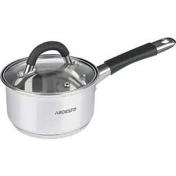 Ківш Ardesto зі скляною кришкою Gemini Salerno 1.2л нержавіюча сталь силікон kuh0014700