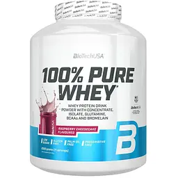 Протеїн BiotechUSA 100% Pure Whey Raspberry cheesecake Малиновий чізкейк 2 кг