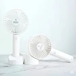 Вентилятор портативний No Brand 3 швидкості Білий (VENMIN-WHT-0865) - мініатюра 4