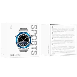 Смарт-годинник Hoco Smart Watch Y16 Smart sports watch (call version) Silver - мініатюра 4