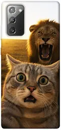 Чохол Demsky Shocked cat and lion для Samsung Galaxy Note 20