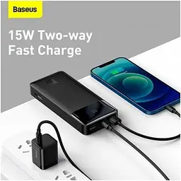 Акумулятор зовнішній Baseus Bipow Digital Display Overseas 20000mAh 15W (PPBD050102) білий - мініатюра 10