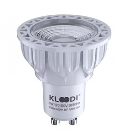 Лампа LED GU10 5WCOB 4000К 450Lm DIM KLOODI KDGU10-QL 5WCOB 4K 60D WH DIM