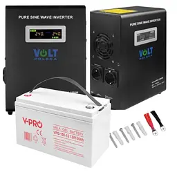 Аварійний комплект Volt Polska SINUS PRO 800 W 12/230V 500/800W + акумулятор VOLT VRLA DEEP CYCLE 110Ah 12V