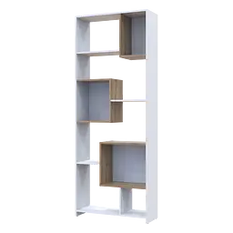 Етажерка висока Doros B1S Білий/Дуб евок 81х30х210 (41516039)