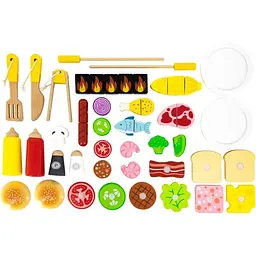 Ігровий набір Viga Toys Дитячий гриль Барбекю з продуктами (44656) - мініатюра 2