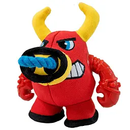 Надміцна іграшка для собак плюшевий бичок з пищалкою Croci Warriors Bull 18 x 12 x 12 см