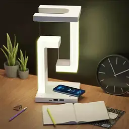 Настільна лампа SHS 2238 світлодіодна з 2*USB та бездротовою зарядкою 10 Вт