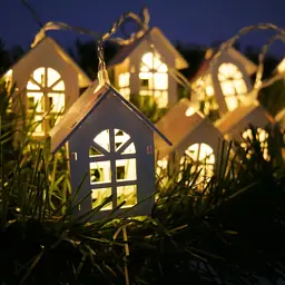 Гірлянда Chomik Будиночки, 10 LED теплий білий, IP20, 2хАА (5900779854222) - мініатюра 4