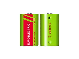 Батарейка лужна EUROELECTRIC LR20/D 2шт 1,5V blister - мініатюра 2