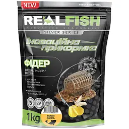 Прикормка Real Fish Silver Series Фідер Бісквіт-ваніль 1kg
