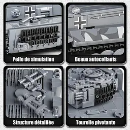 Конструктор танк  ТИГР Tiger Tank Mould King  Technik  20014, для дорослих та дітей, 800 деталей - мініатюра 6