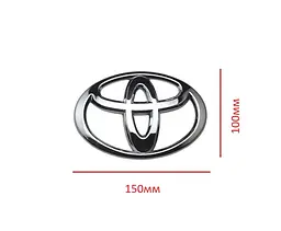 Емблема решітки задня для Toyota Хром 150х100 мм Пластик на скотчі (Завод) - мініатюра 2