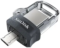 USB флеш-накопичувач SanDisk Ultra Dual 64GB USB-A + microUSB 3.0 OTG (SDDD3-064G-G46) [64719] - мініатюра 2