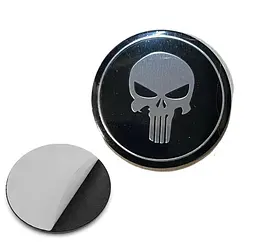 Наклейка з логотипом Skull для автоключів d=15 мм Пластикова об'ємна (Завод)