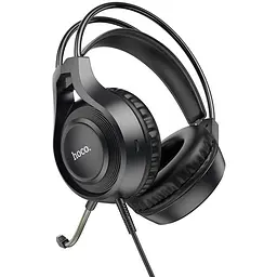 Накладні навушники Hoco W106 Tiger (3.5mm+3.5mm/1.8m) Black - мініатюра 2