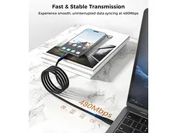 Кабель Lightning Choetech XCL-1030-BK PD 27W Type-C / Lightning 1m Black - мініатюра 7
