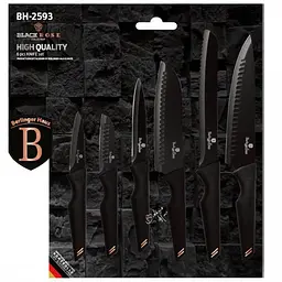 Набір ножів із 6 предметів Berlinger Haus Black Rose Collection (BH-2593) - мініатюра 3