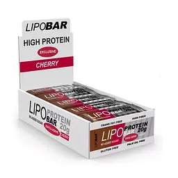 Батончик Lipobar Protein Bar БЛОК, 20*50 грам Вишня 000313955