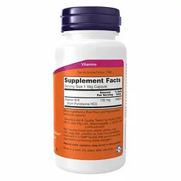 Вітамін B6 100 мг Now Foods (B-6) - 250 веганських капсул - мініатюра 2