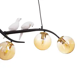 Люстра підвісна Brille в спальню Е27 60W BK (BR-01 650S/4) - мініатюра 7