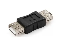 Перехідник Vinga USB2.0 AF/AF Black (VCPUSBFFBK)