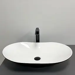 Умивальник VBI Turate накладний 64x36 см black white VBI-017501 - мініатюра 3
