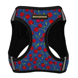 Шлея для собак Bronzedog Sport Vest Вишні M 24х18х3 см синя - мініатюра 2