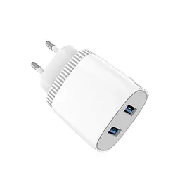 Мережевий зарядний пристрій Aspor A811 (2USB/2.4A)- білий - мініатюра 2