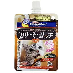 Рідкі ласощі для котів CattyMan Creamy Chicken сливочне пюре з куркою 0.07 кг