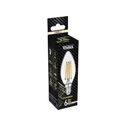 Лампа LED FILAMENT С37 6W E14 3000K VIOLUX ( 833033 ) - мініатюра 2