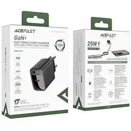 МЗП Acefast A104 GaN PD25W (1USB-C) Black - мініатюра 4