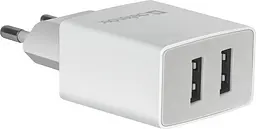 Зарядний пристрій 2xUSB 16W 2.1A UPA-22 білий Defender