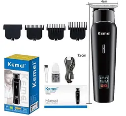 Машинка для стрижки волосся Kemei KM-1113 5 Вт Чорний (2390000005) - мініатюра 4