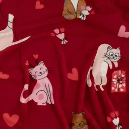 Плед Ardesto Flannel 160 x 200 см котики з сердечками (ART0124PB) - мініатюра 4
